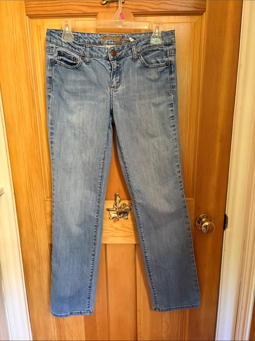 Garage Light Blue Straight-Leg Women's Jeans